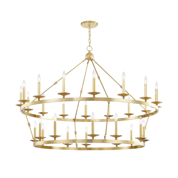Hudson Valley - 3228-AGB - 28 Light Chandelier - Allendale - Aged Brass from Lighting & Bulbs Unlimited in Charlotte, NC