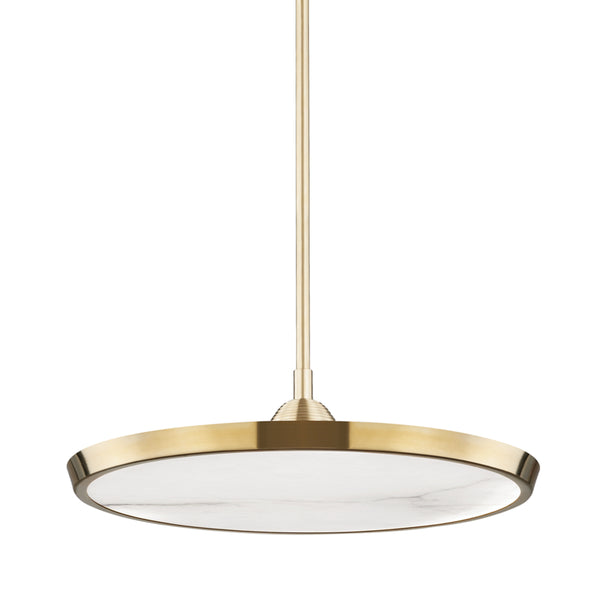 Hudson Valley - 3621-AGB - LED Pendant - Draper - Aged Brass from Lighting & Bulbs Unlimited in Charlotte, NC