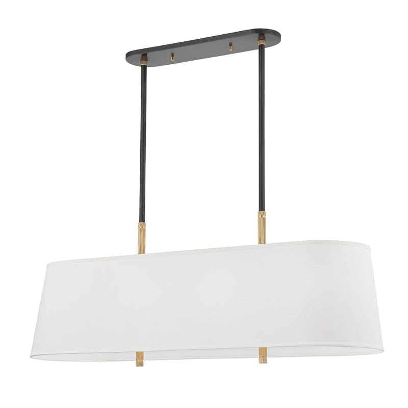 Hudson Valley - 3747-AOB - Eight Light Island Pendant - Bowery - Aged Old Bronze from Lighting & Bulbs Unlimited in Charlotte, NC