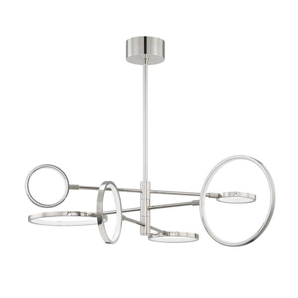 Hudson Valley - 4106-PN - LED Chandelier - Saturn - Polished Nickel from Lighting & Bulbs Unlimited in Charlotte, NC