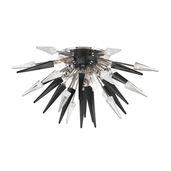 Hudson Valley - 9027-PN - Six Light Semi Flush Mount - Sparta - Polished Nickel from Lighting & Bulbs Unlimited in Charlotte, NC