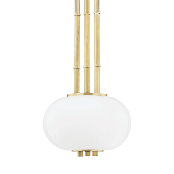 Hudson Valley - KBS1356701A-AGB - One Light Pendant - Palisade - Aged Brass from Lighting & Bulbs Unlimited in Charlotte, NC