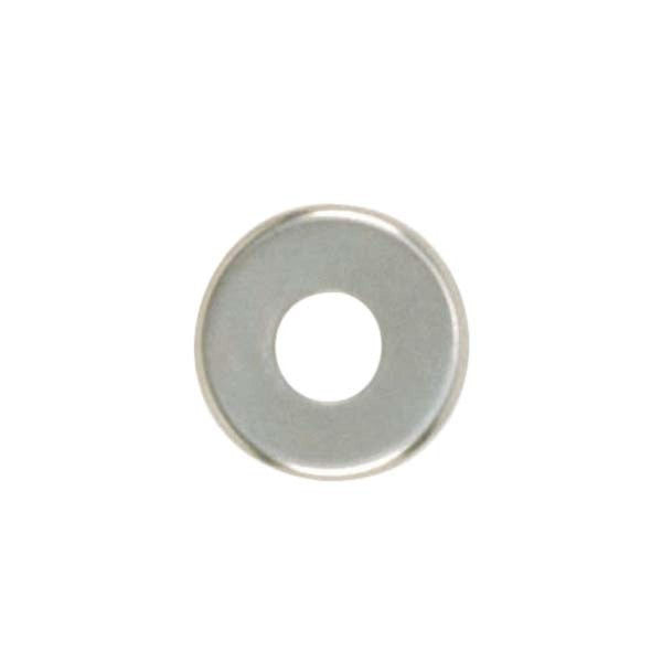 Turned Brass Check Ring, 1/8 IP Slip, Nickel Plated Finish, 1`` Diameter Check Ring by Satco