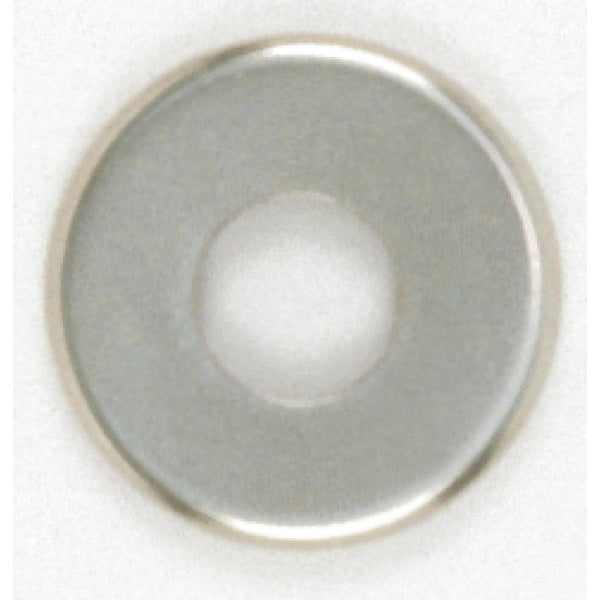 Steel Check Ring, Curled Edge, 1/8 IP Slip, Nickel Plated Finish, 1-1/2`` Check Ring by Satco