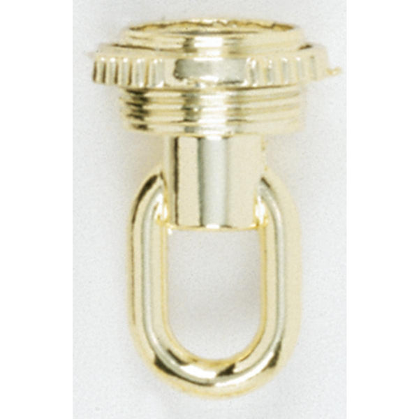 3/8 IP Screw Collar Loop With Ring, Brass Plated Screw Collar Loop With Ring by Satco