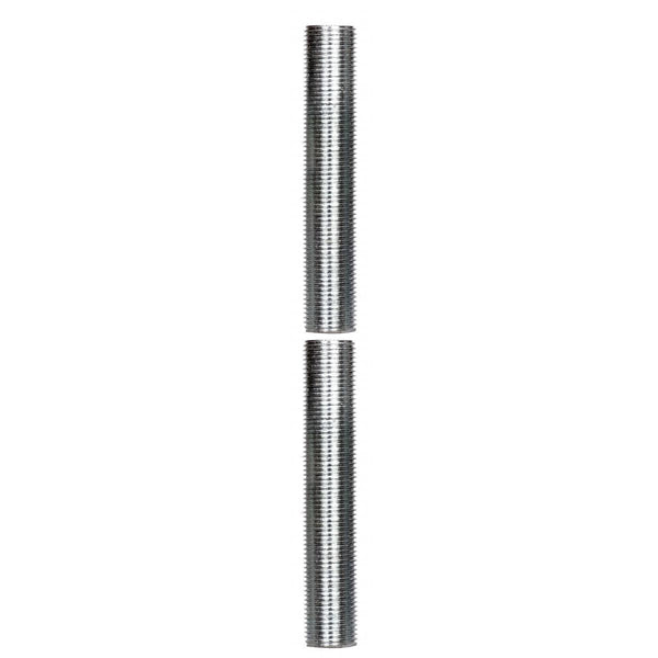 3/8 IP Steel Nipple, Zinc Plated, 3-3/4`` Length, 5/8`` Wide Nipple by Satco