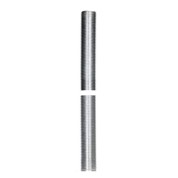 1/8 IP Steel Nipple, Zinc Plated, 5-3/4`` Length, 3/8`` Wide Nipple by Satco