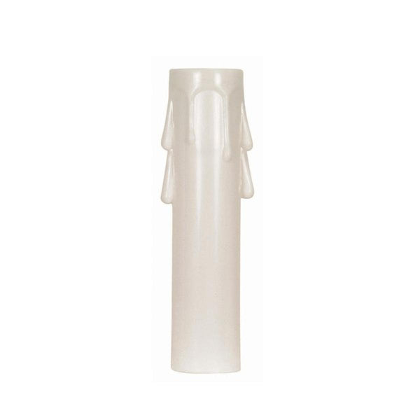 Plastic Drip Candle Cover, Ivory Plastic Drip, 13/16`` Inside Diameter, 7/8`` Outside Diameter, 3-1/2`` Height Candle Cover by Satco