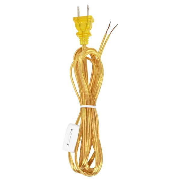 8 Ft. Cord Sets with Line Switches All Cord Sets - Molded Plug Tinned tips 3/4`` Strip with 2`` Slit Switch 24`` From Free End 36`` Hank - 200 Ctn Cord Set by Satco