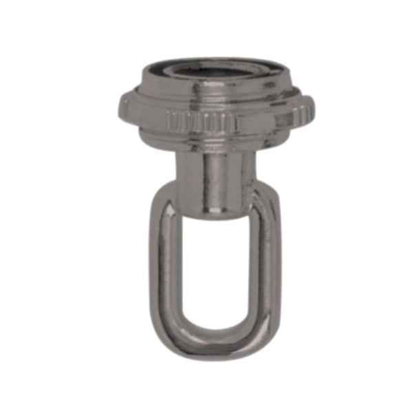 1/4 IP Screw Collar Loop With Ring, 25lbs Max, Brushed Pewter Finish 1/4 Ip Screw Collar Loop With Ring by Satco