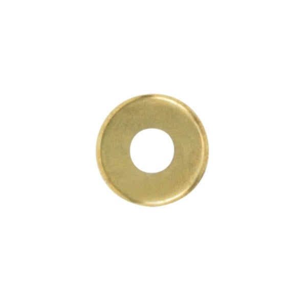 Steel Check Ring, Curled Edge, 1/8 IP Slip, Brass Plated Finish, 1-3/8