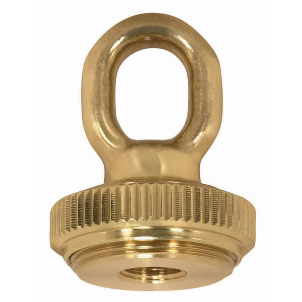 1/4 IP Heavy Duty Cast Brass Screw Collar Loops with Ring 1/4 IP Fits 1-1/4