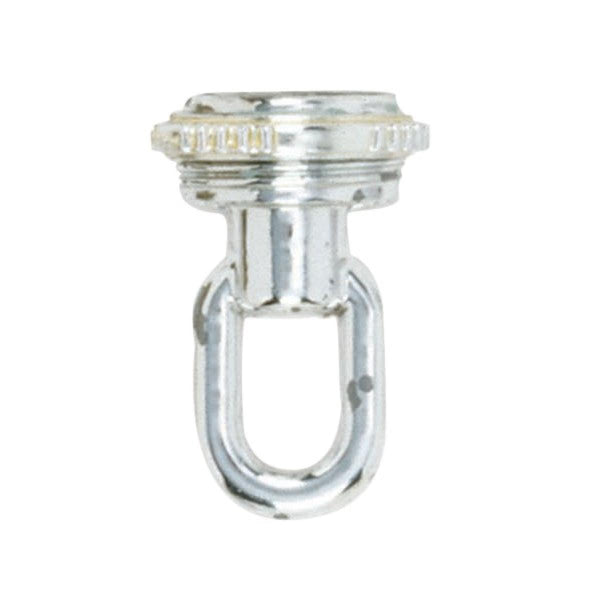 1/8 IP Screw Collar Loop With Ring, 1/8 IP, 25lbs Max, Chrome Finish 1/8 Ip Screw Collar Loop With Ring by Satco