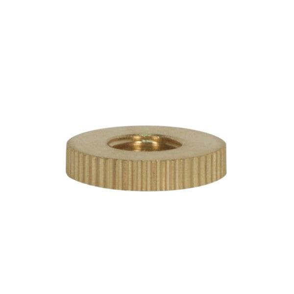 Knurl Solid Brass Check Ring, 1/8 IP Tapped, 1