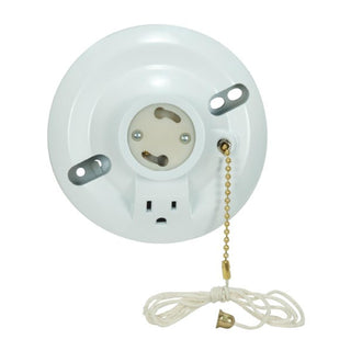 GU24 Fluorescent White Phenolic Receptacles with Screw Terminals Phenolic Receptacles With Screw Terminals by Satco