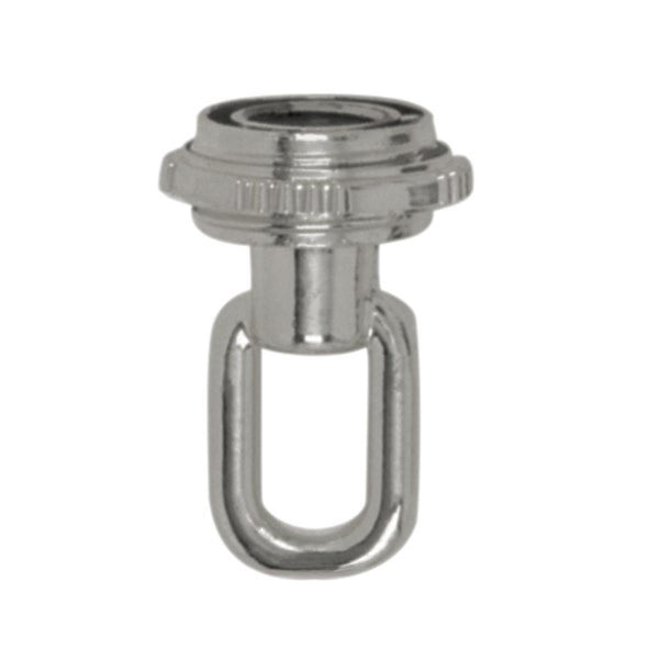 1/4 IP Matching Screw Collar Loop With Ring, 25lbs Max, Brushed Nickel Finish 1/4 Ip Matching Screw Collar Loop With Ring by Satco
