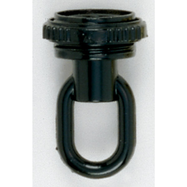 1/4 IP Matching Screw Collar Loop With Ring, 25lbs Max, Glossy Black Finish 1/4 Ip Matching Screw Collar Loop With Ring by Satco