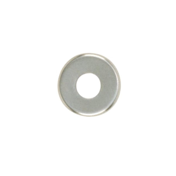 Steel Check Ring, Curled Edge, 1/8 IP Slip, Nickel Plated Finish, 7/8