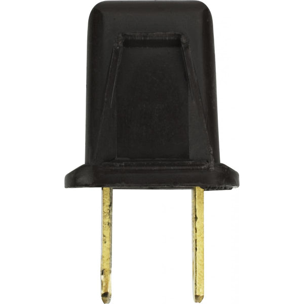 Attachment Plug, Polarized, 18/2-SPT-1, 10A-125V, Brown Finish Plug by Satco