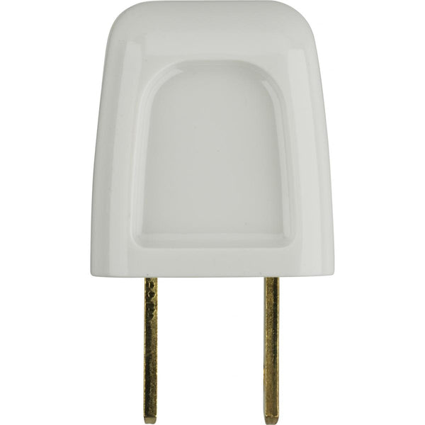 Quick Connect Plug, Non Polarized, 18/2-SPT-1, 10A-125V, White Finish Connect Plug by Satco