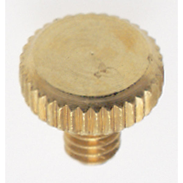 Solid Brass Thumb Screw, Flat Head, 8/32, 1/4