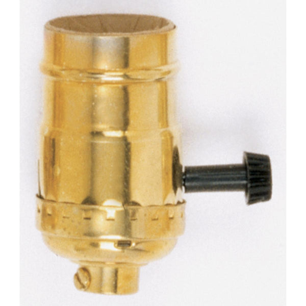 3 Way (2 Circuit) Turn Knob Socket w/Removable Knob Socket by Satco