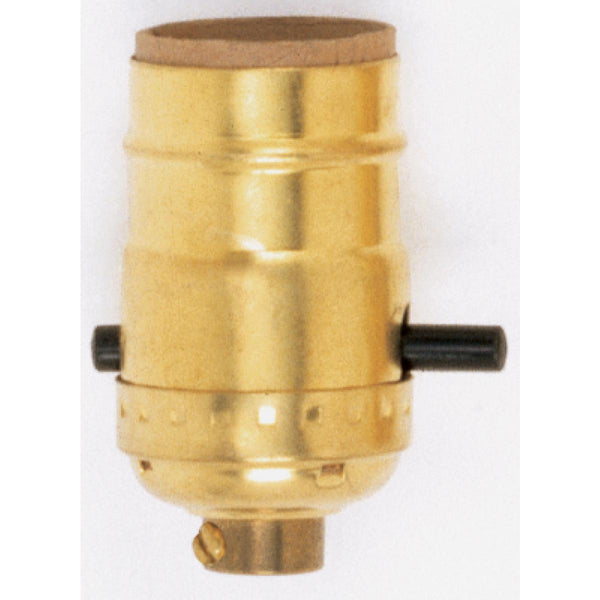 Satco - 90-870 - On-Off Push Thru Socket - Polished Brass from Lighting & Bulbs Unlimited in Charlotte, NC