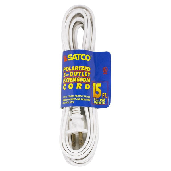 Satco - 93-198 - Extension Cord - White from Lighting & Bulbs Unlimited in Charlotte, NC