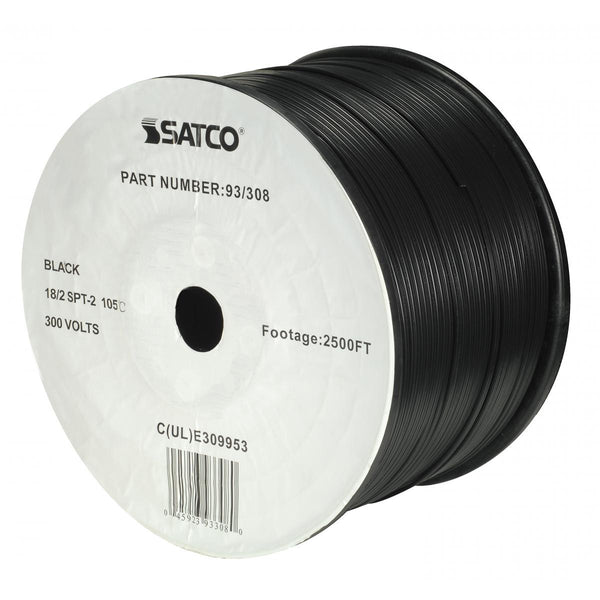 Satco - 93-308 - Lamp And Lighting Bulk Wire - Black from Lighting & Bulbs Unlimited in Charlotte, NC