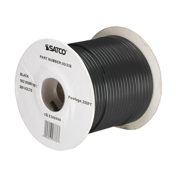 Satco - 93-338 - Lamp And Lighting Bulk Wire - Black from Lighting & Bulbs Unlimited in Charlotte, NC