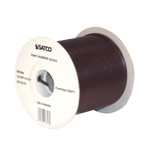 Satco - 93-343 - Lamp And Lighting Bulk Wire - Brown from Lighting & Bulbs Unlimited in Charlotte, NC