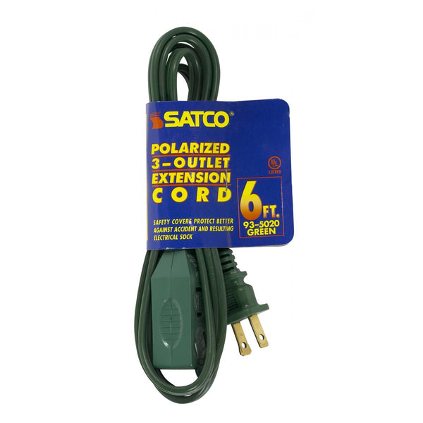 Satco - 93-5020 - Extension Cord - Green from Lighting & Bulbs Unlimited in Charlotte, NC