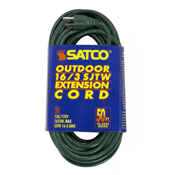 Satco - 93-5025 - Extension Cord - Green from Lighting & Bulbs Unlimited in Charlotte, NC