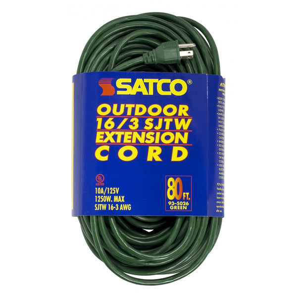 Satco - 93-5026 - Extension Cord - Green from Lighting & Bulbs Unlimited in Charlotte, NC