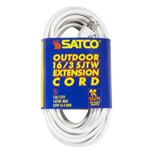 Satco - 93-5027 - Extension Cord - White from Lighting & Bulbs Unlimited in Charlotte, NC