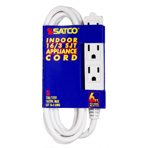 Satco - 93-5045 - Extension Cord - White from Lighting & Bulbs Unlimited in Charlotte, NC