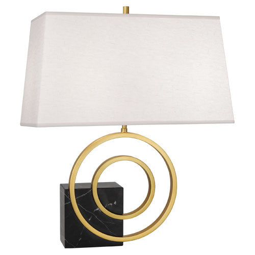 Robert Abbey - R911 - Two Light Table Lamp - Jonathan Adler Saturn - Antique Brass w/ Black Marble from Lighting & Bulbs Unlimited in Charlotte, NC