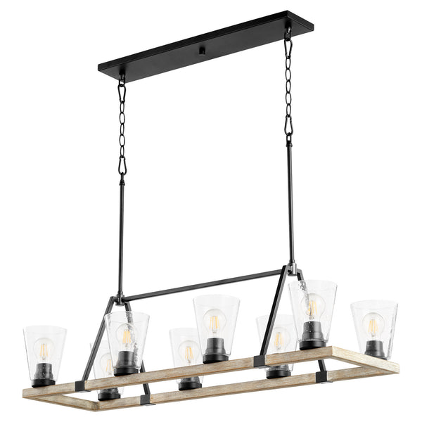 Quorum - 83-8-6941 - Eight Light Chandelier - Paxton - Textured Black w/ Weathered Oak Finish from Lighting & Bulbs Unlimited in Charlotte, NC