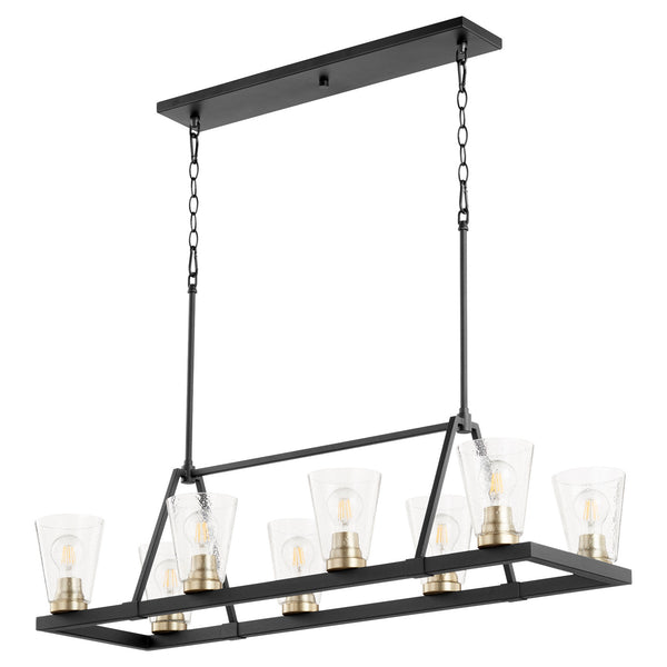 Quorum - 83-8-6980 - Eight Light Chandelier - Paxton - Textured Black w/ Aged Brass from Lighting & Bulbs Unlimited in Charlotte, NC