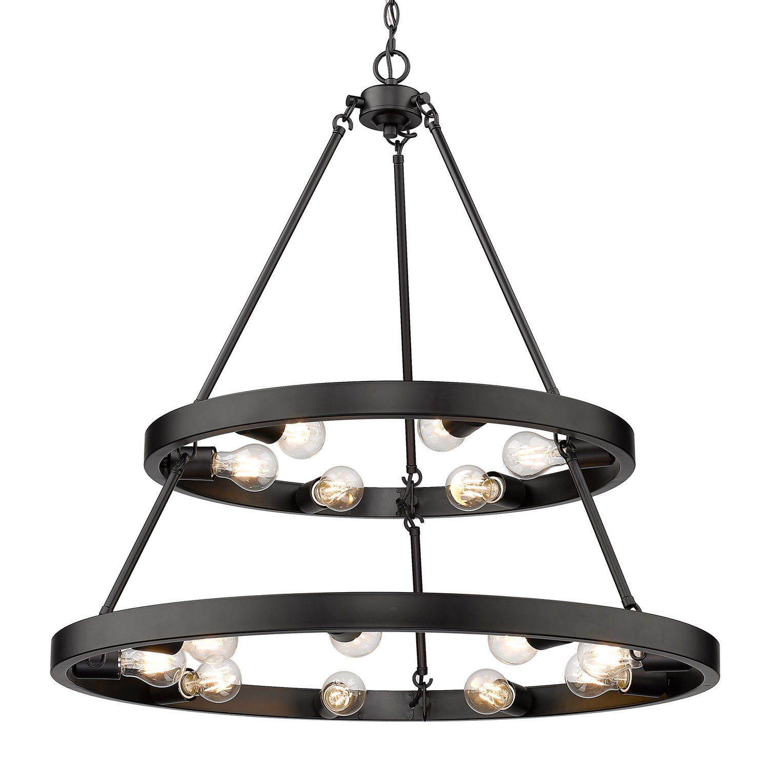 Golden - 1019-69 BLK - 15 Light Chandelier - Castile - Matte Black from Lighting & Bulbs Unlimited in Charlotte, NC