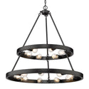 Golden - 1019-69 BLK - 15 Light Chandelier - Castile - Matte Black from Lighting & Bulbs Unlimited in Charlotte, NC