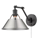 Golden - 3306-A1W BLK-PW - One Light Wall Sconce - Orwell BLK - Matte Black from Lighting & Bulbs Unlimited in Charlotte, NC