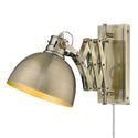 Golden - 3824-A1W AB-AB - One Light Wall Sconce - Hawthorn AB - Aged Brass from Lighting & Bulbs Unlimited in Charlotte, NC