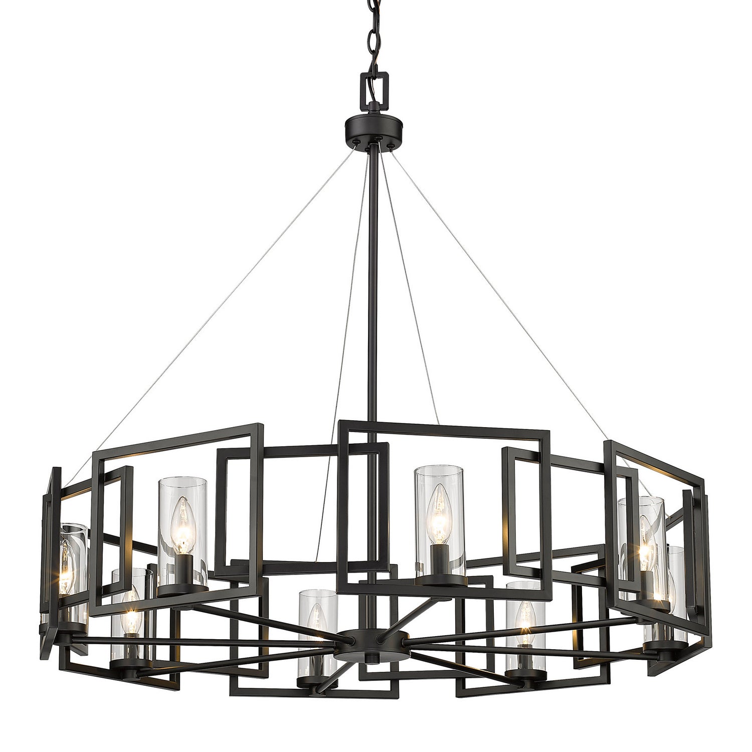 Golden - 6068-8 BLK - Eight Light Chandelier - Marco BLK - Matte Black from Lighting & Bulbs Unlimited in Charlotte, NC