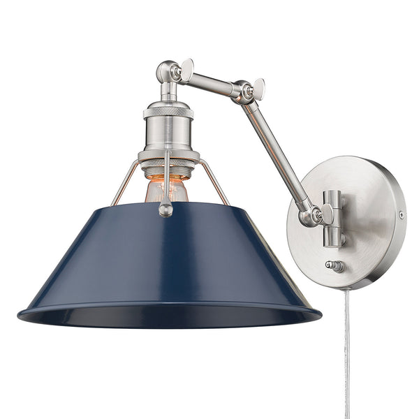 Golden - 3306-A1W PW-NVY - One Light Wall Sconce - Orwell PW - Pewter from Lighting & Bulbs Unlimited in Charlotte, NC