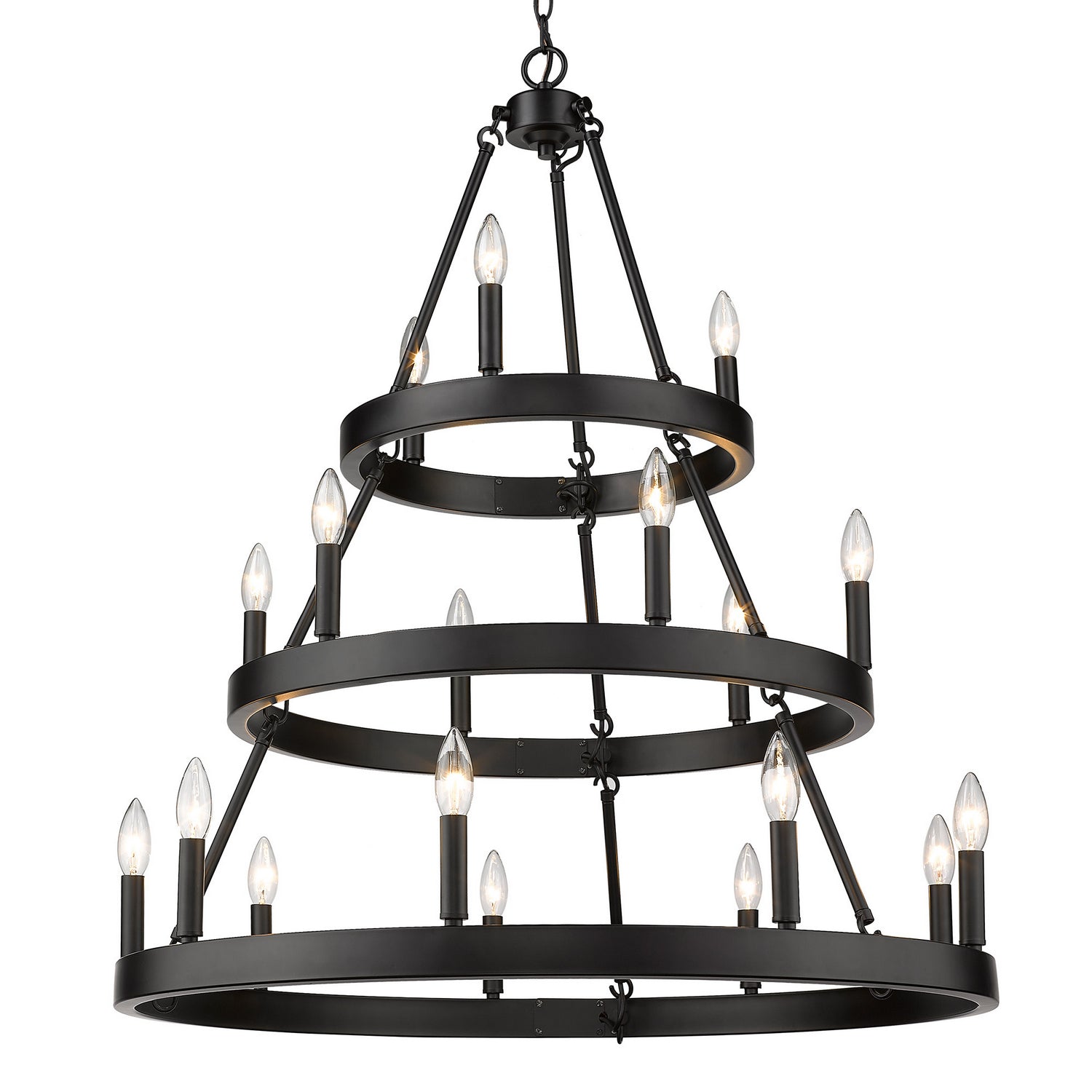 Golden - 1017-369 BLK - 18 Light Chandelier - Alastair - Matte Black from Lighting & Bulbs Unlimited in Charlotte, NC
