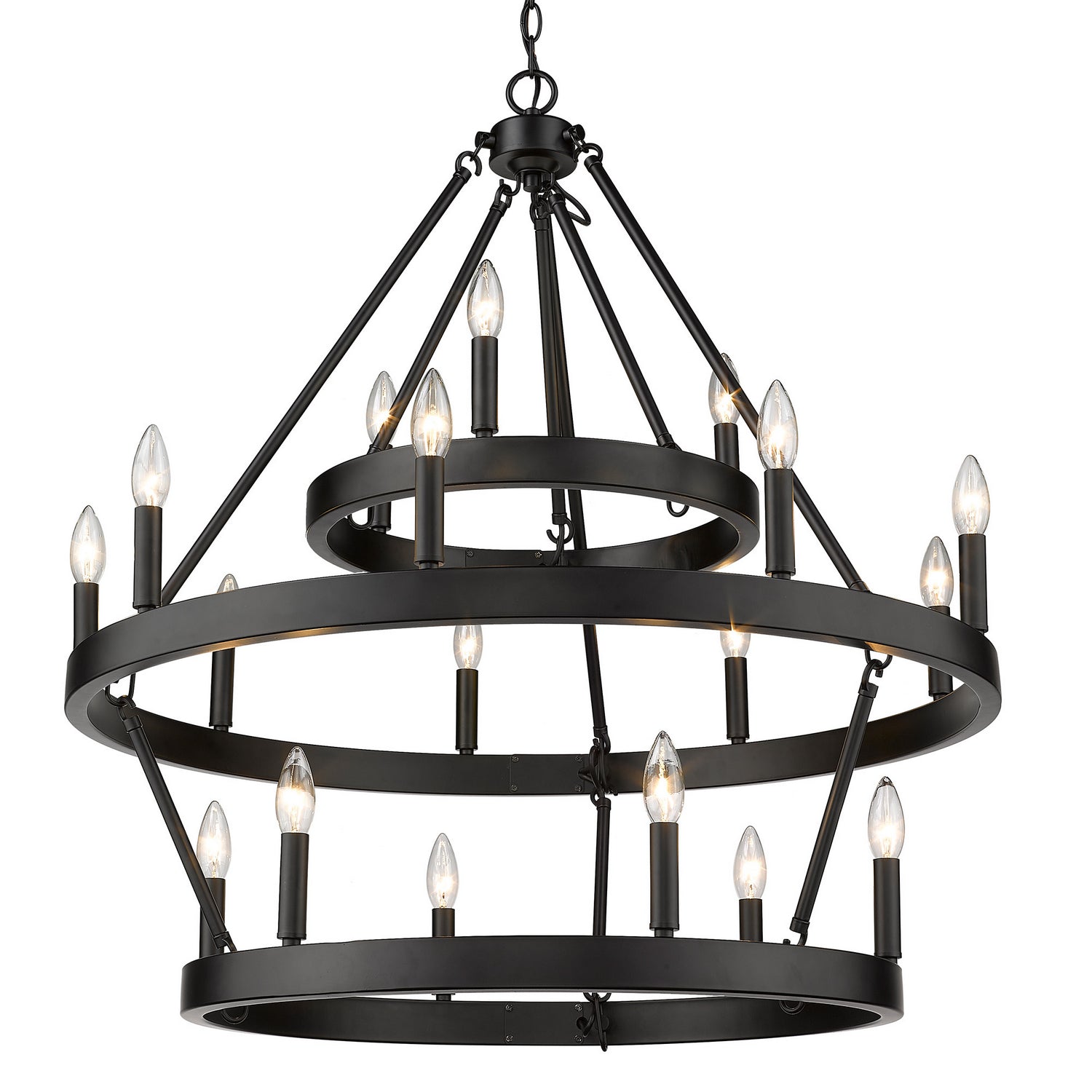 Golden - 1017-396 BLK - 18 Light Chandelier - Alastair - Matte Black from Lighting & Bulbs Unlimited in Charlotte, NC