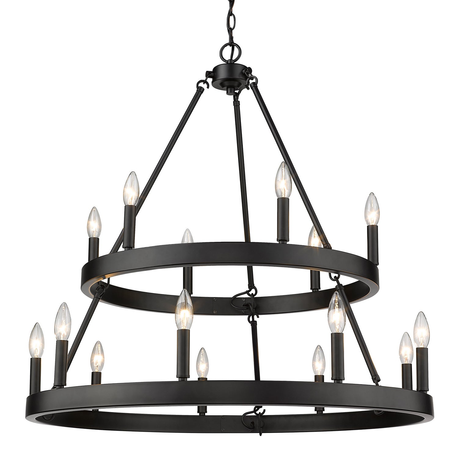 Golden - 1017-69 BLK - 15 Light Chandelier - Alastair - Matte Black from Lighting & Bulbs Unlimited in Charlotte, NC