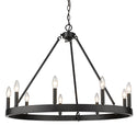 Golden - 1017-9 BLK - Nine Light Chandelier - Alastair - Matte Black from Lighting & Bulbs Unlimited in Charlotte, NC