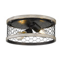Golden - 3171-FM11 BLK-CW - Two Light Flush Mount - Bailey - Matte Black from Lighting & Bulbs Unlimited in Charlotte, NC